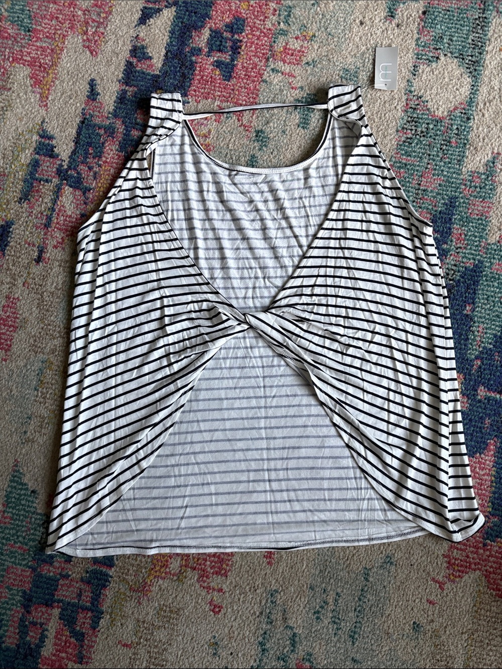 Maurices White Tank with Black Stripes - Picture 3 of 4